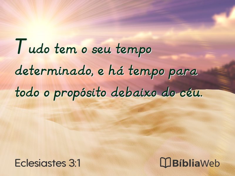Eclesiastes 3:1 em imagem para compartilhar