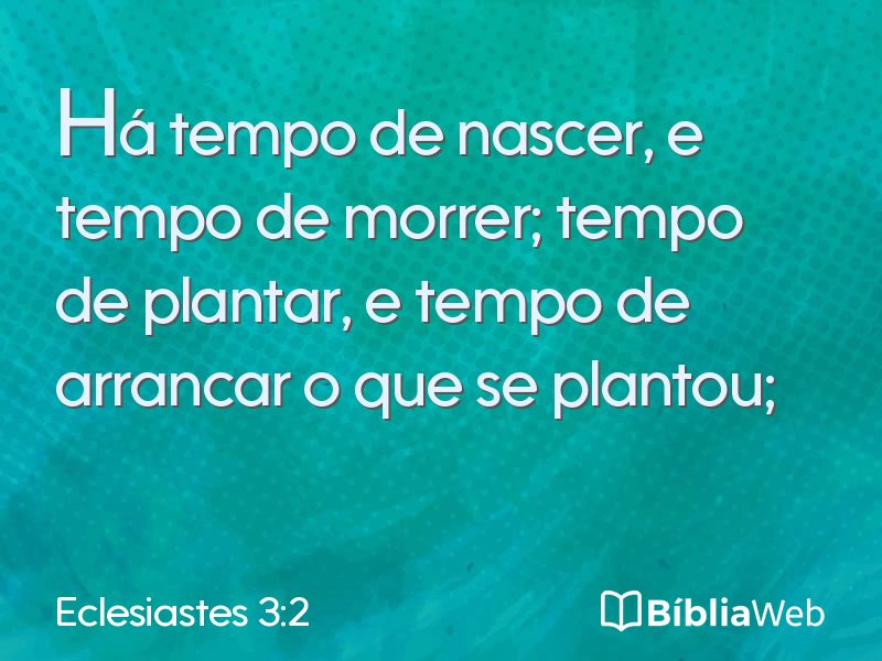 Eclesiastes 3:2 em imagem para compartilhar