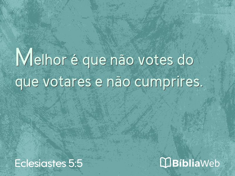 Eclesiastes 5:5 em imagem para compartilhar