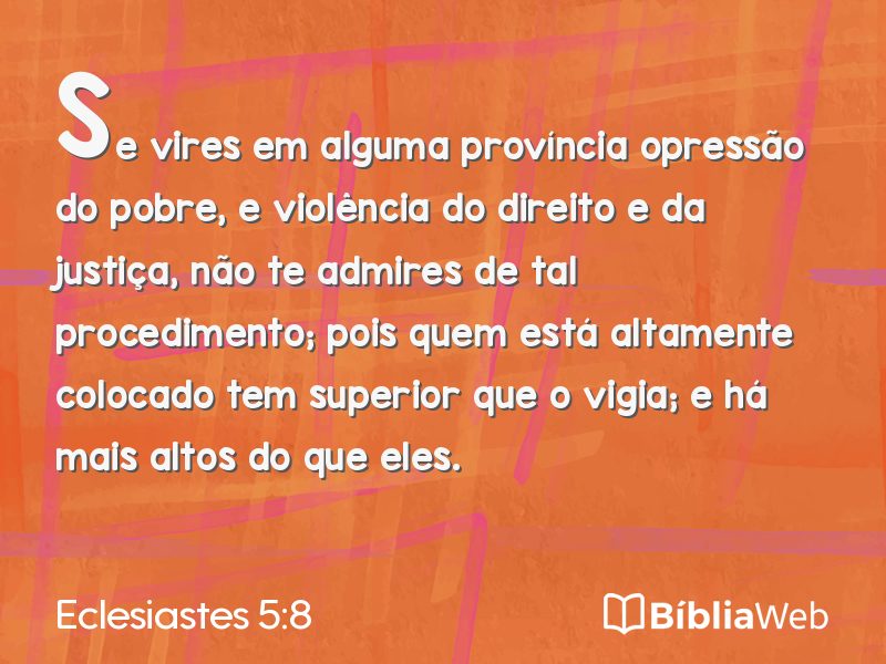 Eclesiastes 5:8 em imagem para compartilhar