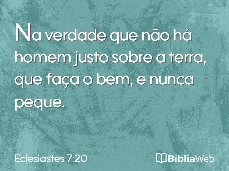 Eclesiastes 7:20 em imagem para compartilhar