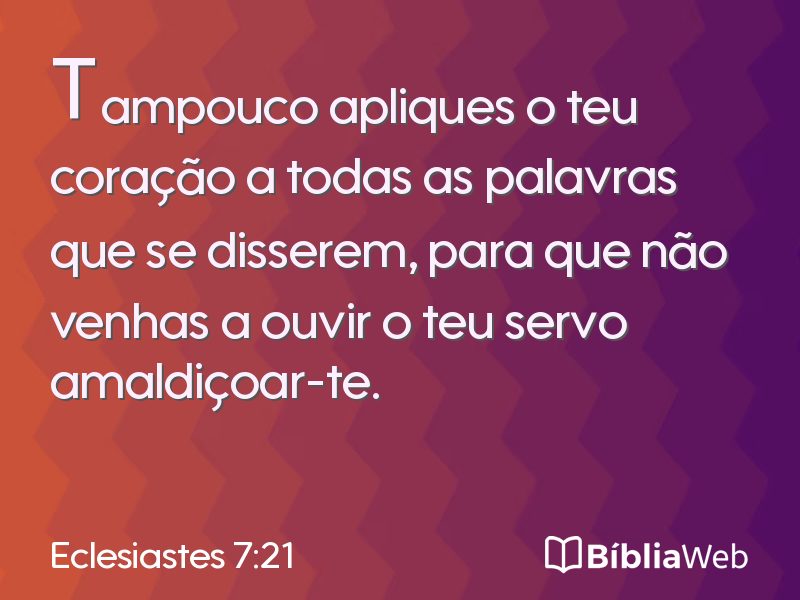 Eclesiastes 7:21 em imagem para compartilhar