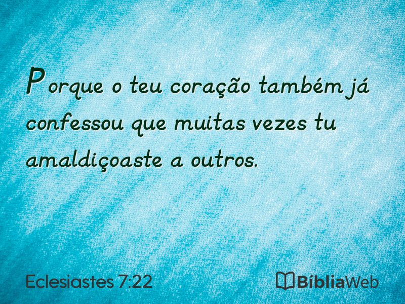 Eclesiastes 7:22 em imagem para compartilhar