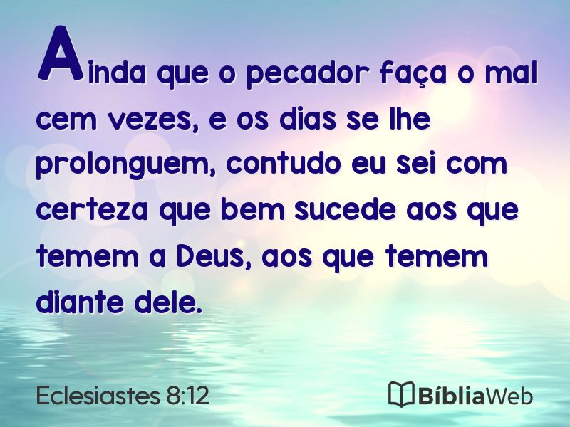 Eclesiastes 8:12 em imagem para compartilhar