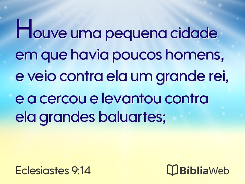 Eclesiastes 9:14 em imagem para compartilhar