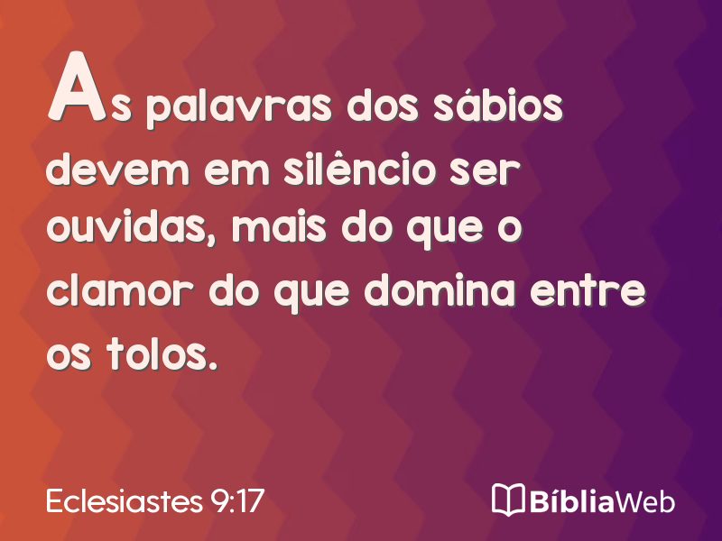 Eclesiastes 9:17 em imagem para compartilhar