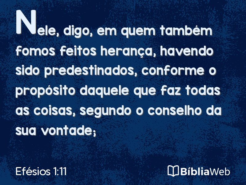 Efésios 1:11 em imagem para compartilhar