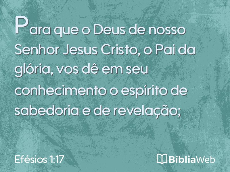 Efésios 1:17 em imagem para compartilhar