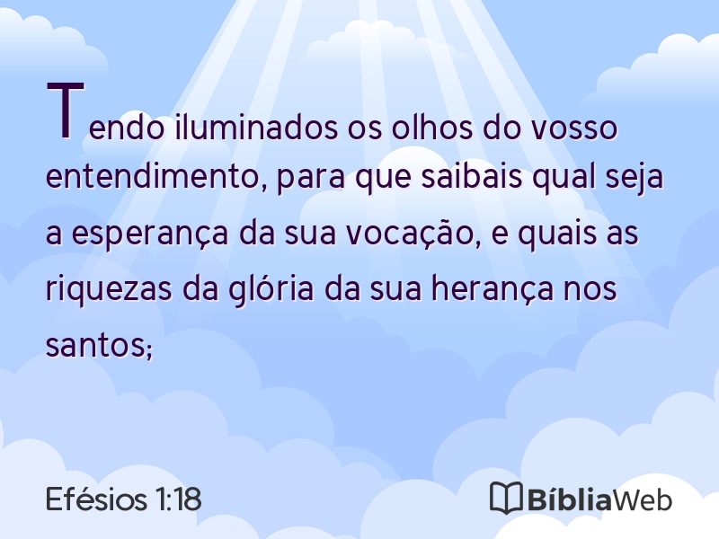Efésios 1:18 em imagem para compartilhar