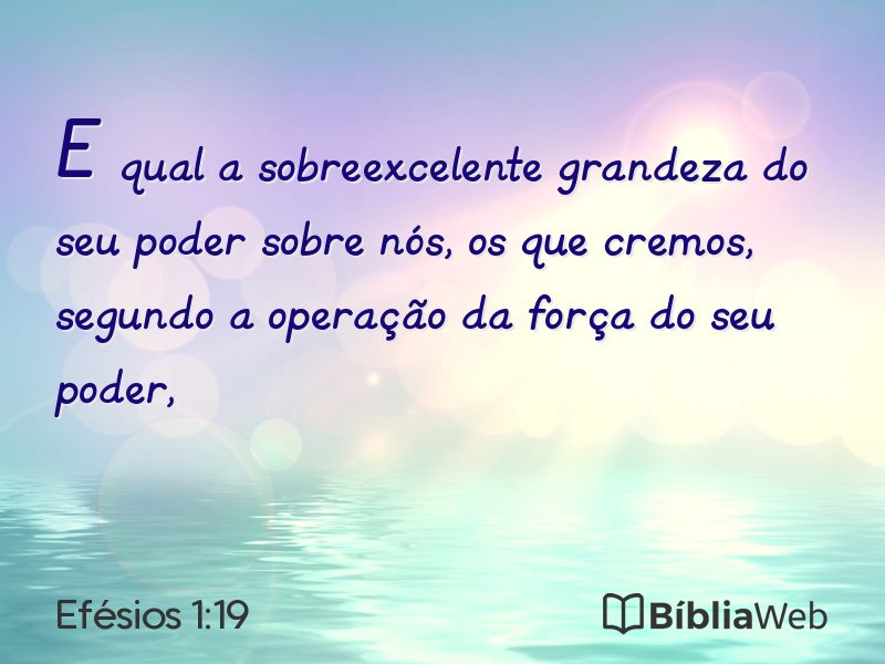 Efésios 1:19 em imagem para compartilhar