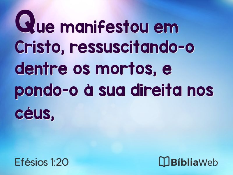 Efésios 1:20 em imagem para compartilhar