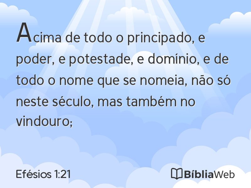 Efésios 1:21 em imagem para compartilhar