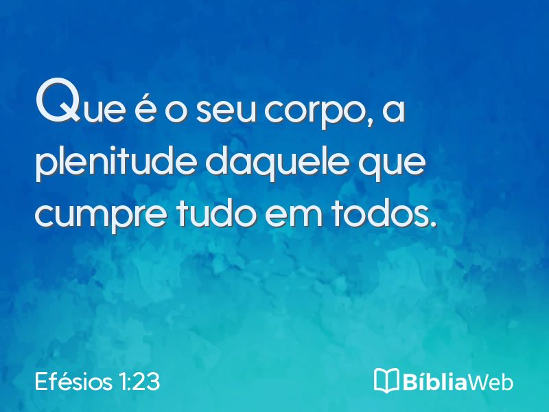 Efésios 1:23 em imagem para compartilhar