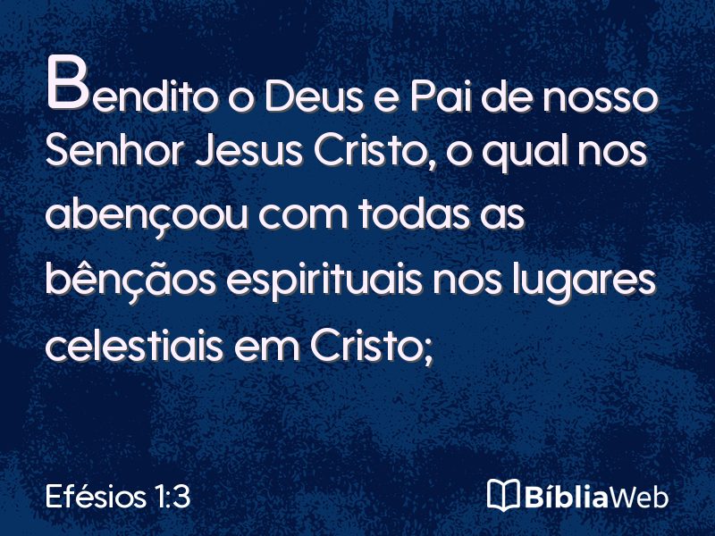 Efésios 1:3 em imagem para compartilhar