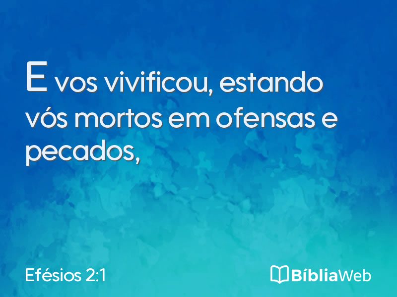 Efésios 2:1 em imagem para compartilhar