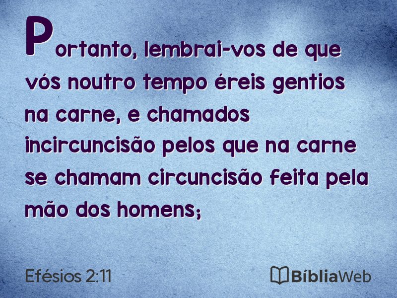 Efésios 2:11 em imagem para compartilhar