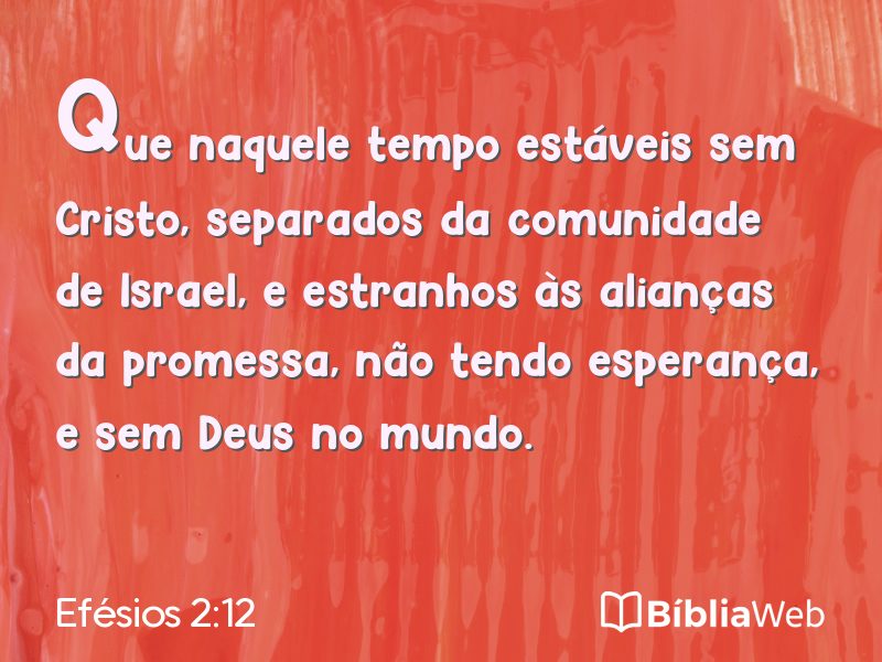 Efésios 2:12 em imagem para compartilhar