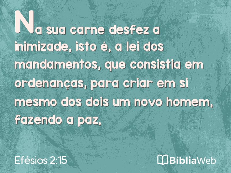 Efésios 2:15 em imagem para compartilhar