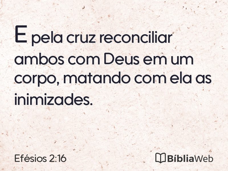 Efésios 2:16 em imagem para compartilhar