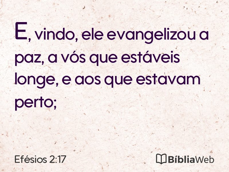 Efésios 2:17 em imagem para compartilhar