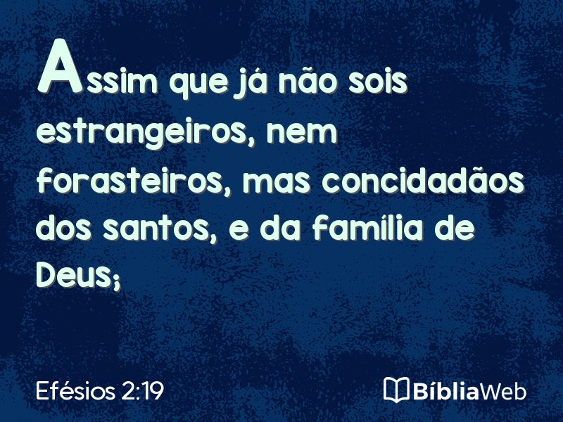 Efésios 2:19 em imagem para compartilhar