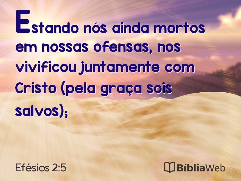 Efésios 2:5 em imagem para compartilhar