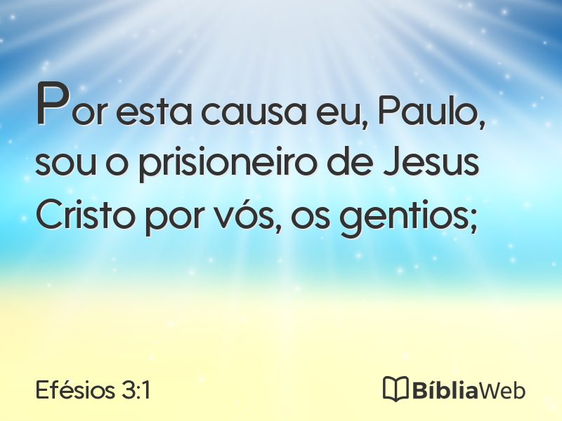 Efésios 3:1 em imagem para compartilhar