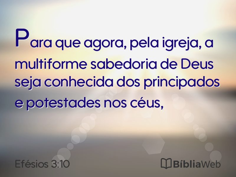 Efésios 3:10 em imagem para compartilhar