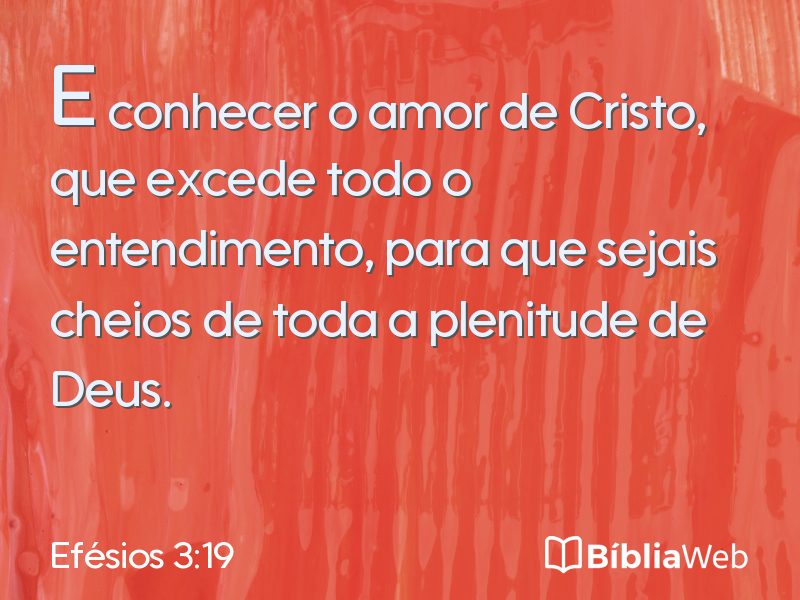Efésios 3:19 em imagem para compartilhar
