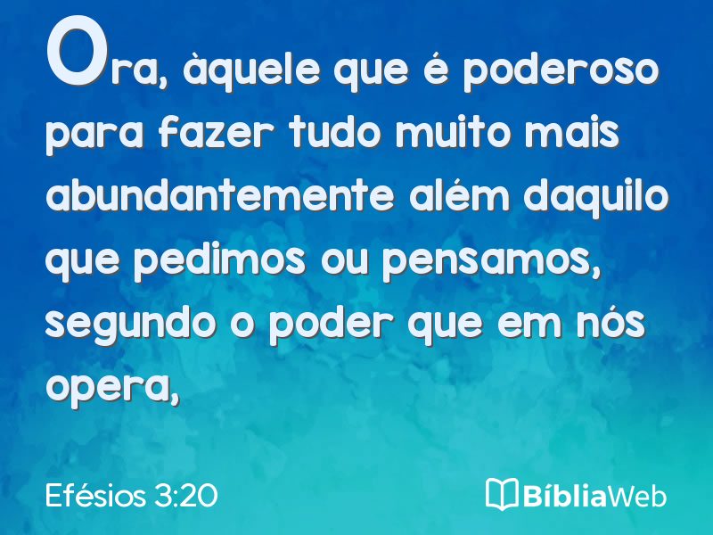 Efésios 3:20 em imagem para compartilhar