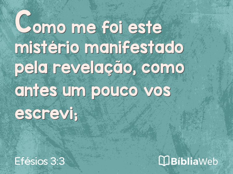 Efésios 3:3 em imagem para compartilhar