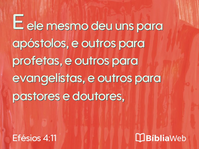 Efésios 4:11 em imagem para compartilhar