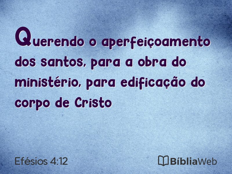 Efésios 4:12 em imagem para compartilhar