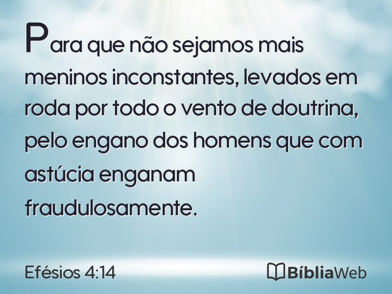 Efésios 4:14 em imagem para compartilhar