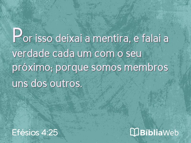 Efésios 4:25 em imagem para compartilhar