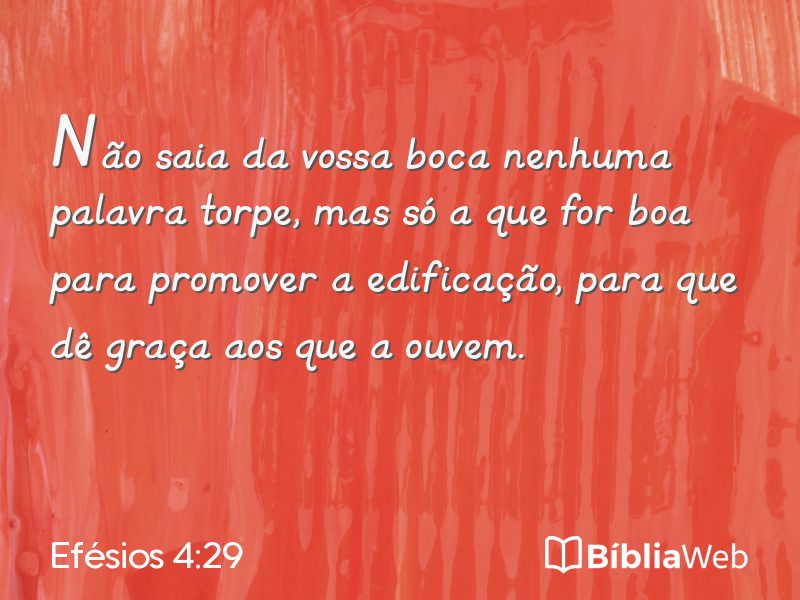 Efésios 4:29 em imagem para compartilhar
