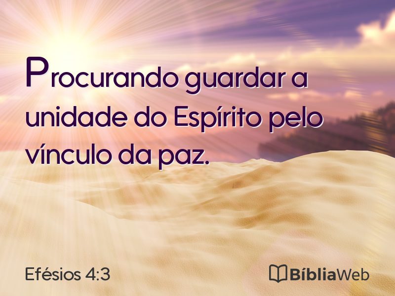 Efésios 4:3 em imagem para compartilhar
