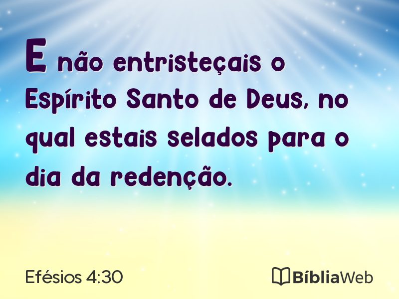 Efésios 4:30 em imagem para compartilhar