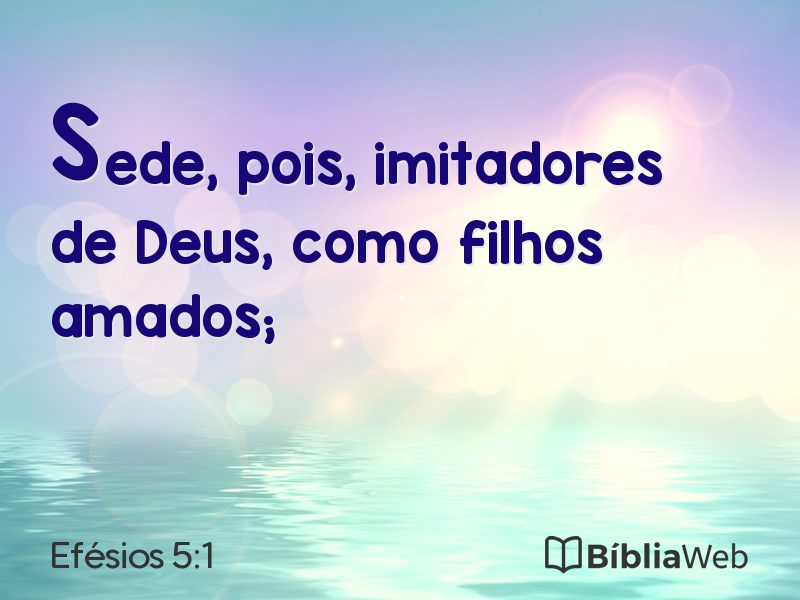Efésios 5:1 em imagem para compartilhar