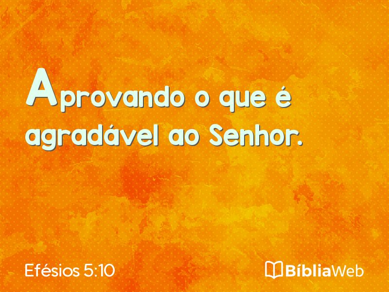 Efésios 5:10 em imagem para compartilhar