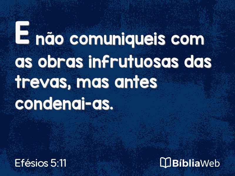 Efésios 5:11 em imagem para compartilhar