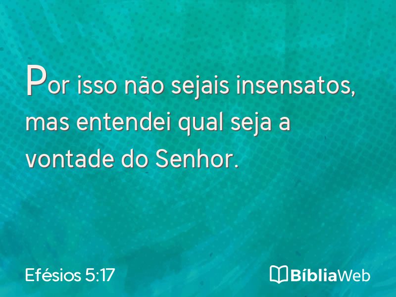 Efésios 5:17 em imagem para compartilhar
