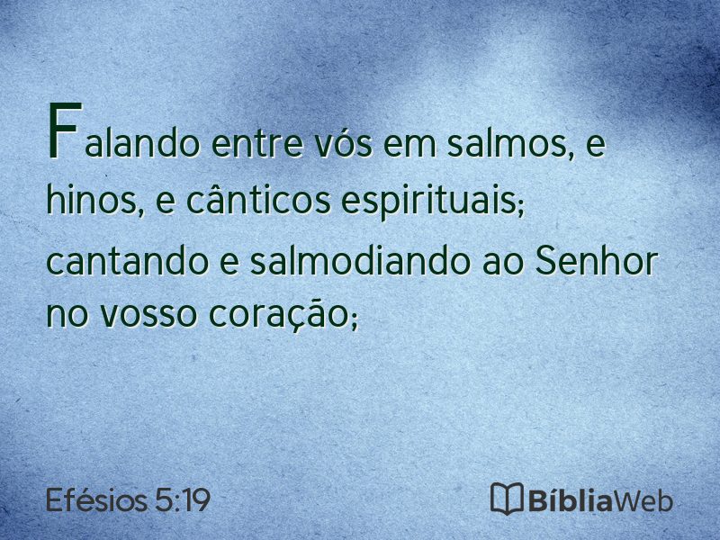 Efésios 5:19 em imagem para compartilhar