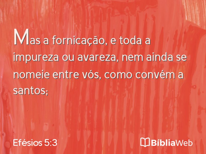 Efésios 5:3 em imagem para compartilhar