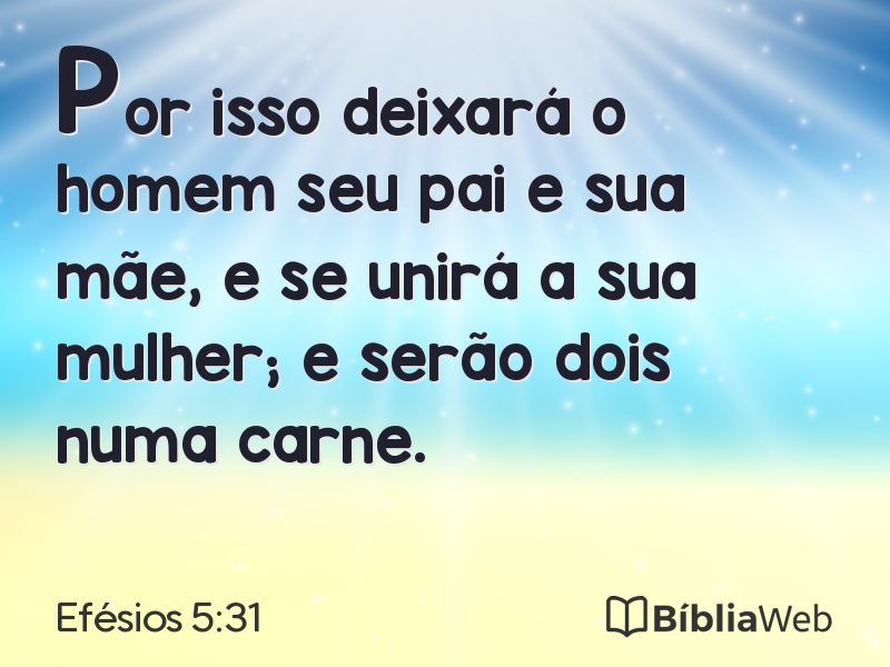 Efésios 5:31 em imagem para compartilhar