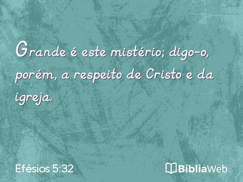 Efésios 5:32 em imagem para compartilhar