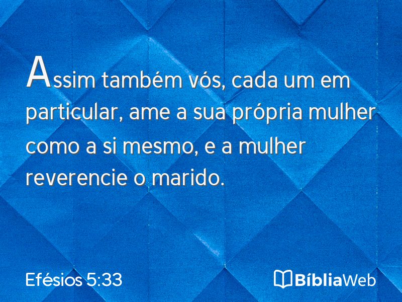 Efésios 5:33 em imagem para compartilhar