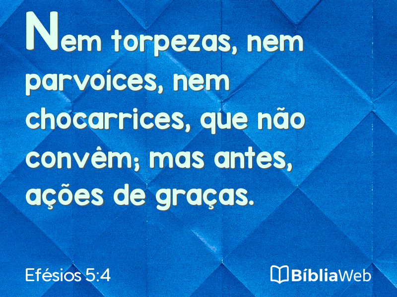 Efésios 5:4 em imagem para compartilhar