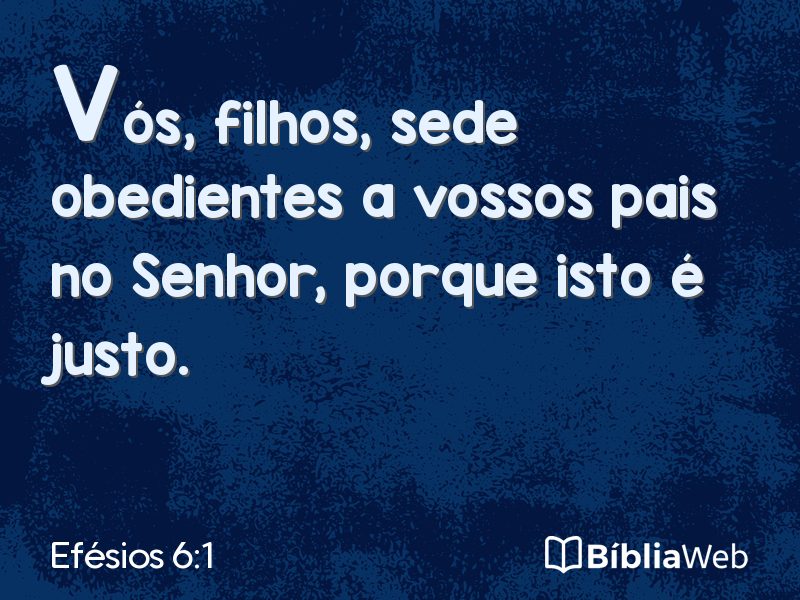 Efésios 6:1 em imagem para compartilhar