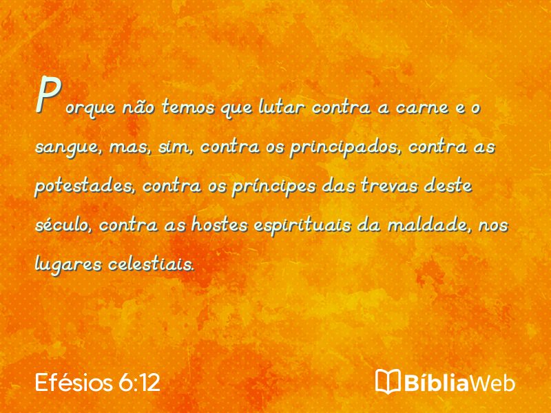 Efésios 6:12 em imagem para compartilhar